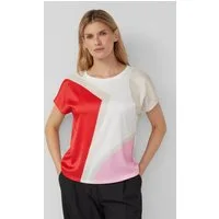 s.Oliver Kurzarmshirt T-Shirt Blusenshirt mit überschnittenen Schultern