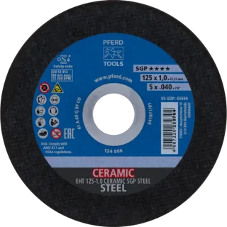PFERD TOOLS Trennscheibe EHT gerade CERAMIC Speziallinie SGP STEEL für Stahl - 61301013