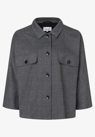 MORE & MORE - karierte Blazerjacke schwarz - Gr. - 42
