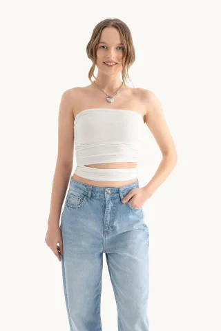 Tragerloses Cut-Out-Bandeau-Top