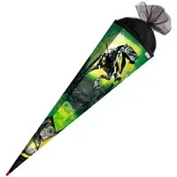 Roth Schultüte Robo-Rex, 85 cm, eckig, mit schwarzem Tüllverschluss, Dinosaurier, Zuckertüte