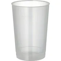 PAPSTAR Mehrwegbecher Mehrweg-Trinkbecher PP 0,2 l Ø 6,8 cm, 9,8 cm transluzent 40 Stk, PP