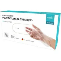 EUROPAPA Einweghandschuhe 100, 200, 300 Vorteilspack CPE transparenz Einweghandschuhe in Box (200-St., Einmalhandschuhe) latexfrei Gummihandschuhe puderfrei Handschuhe