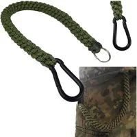 BWuM Schlüsselanhänger Bundeswehr Schlüsselband geflochten mit Karabiner