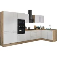 KOCHSTATION Winkelküche Florida, Stellbreite 370x175 cm, wahlweise mit E-Geräten, mit Softclose für Türen und Schubkästen