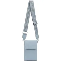 ITALYSHOP24 Geldbörse Damen Tasche Handytasche Brusttasche Crossbody Umhängetasche Crossover (Spar-Set Clutch-Tasche mit einem breitem Muster Stoffgurt/Umhängeband, Leder Optik), Bodybag Smartphone Freizeit Handtasche Brieftasche Schultertasche