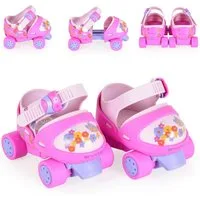 Byox Rollschuhe Rollschuhe Scooper Skates, Bremse vier Räder Kunststoffrollen ab 3 Jahren