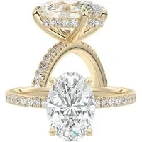 Jumpeak Diamantring Diamantring mit 1ct/2ct/3 ct, Damenring aus 585er Gold, Verlobungsring, Eheringe für Damen, Damenring aus Gold, Geburtstagsgeschenk, IGI