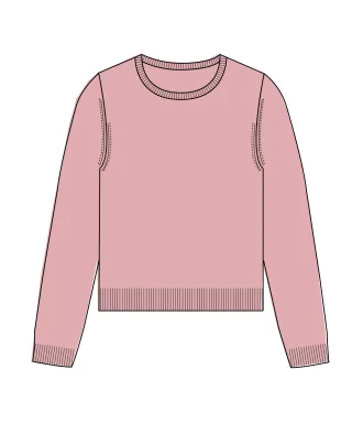 CLARINA - NOS Rdh.-Pullover, 1/1 Arm,uni 408 kirschblueten me - Gr. - 46