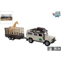 Kids Globe Spielwelt Kids Globe Landrover Defender mit Tieranhänger, Safari Ranger