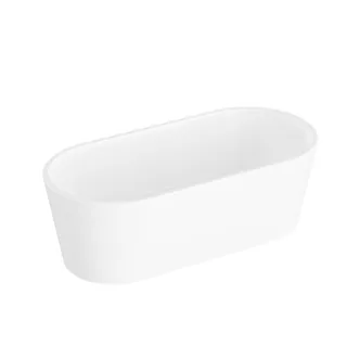 VitrA Geo freistehende Badewanne ovale Form 170 x 80 cm mit verdecktem Weiß Hochglanz,65372006000 65372006000