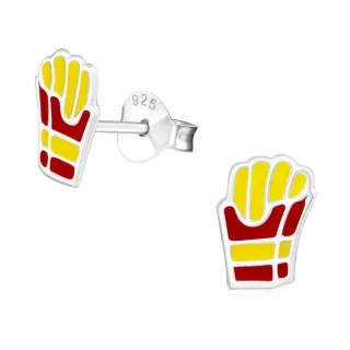 Pommes Frites Ohrringe aus 925 Silber