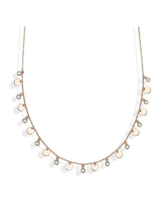 Dkeniz Anhänger mit Kette 925/- Sterling Silber rosévergoldet Fundament Silberkette
