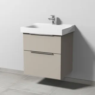 Sanipa 3way Waschtischunterbau zu Geberit Xeno2 Waschtisch mit 2 Auszügen, Kaschmir-Matt UP6601U