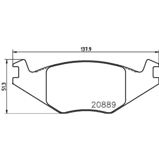 Hella Bremsbel?ge vorne Seat Cordoba Ibiza VW Golf Jetta Polo
