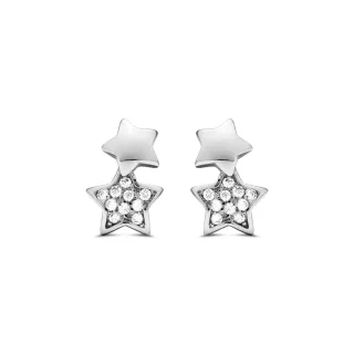 Luxenter Sterling Silber 925 Ohrringe mit rhodiniertem Brillant Zirkonia - Lili
