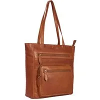 Benthill Shopper Damen Echt Leder Handtasche Tasche Schultertasche Vintage Umhängetasch, Reißverschlussfach