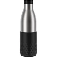Emsa Trinkflasche Bludrop Sleeve, Edelstahl/Silikon, Quick-Press, 12h warm/24h kühl
