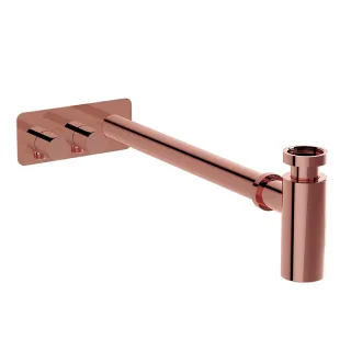 VitrA Zubehör Design Siphon Abgangsrohr und Rosette mit 2 Eckventilen (links) G 1 1/4",A4515629 A4515629