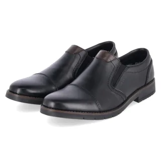 Rieker Slipper - Gr. 41 - Schwarz - Leder