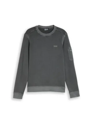 Tom Tailor - Sweatshirt mit Ärmeltasche tarmac grey - Gr. - XXL