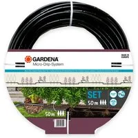 GARDENA Versenkregner Gardena Tropfbewässerung Set Hecke/Sträucher 50 m