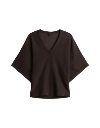 Opus - T-Shirt mit V-Ausschnitt braun - Gr. - 38