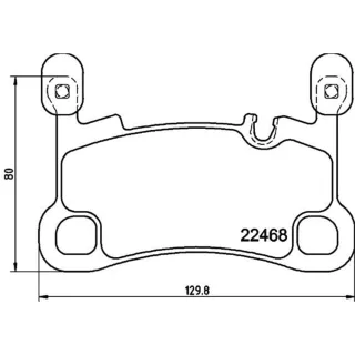 Hella Bremsbel?ge hinten Porsche Cayenne 9Y 8DB355039-111