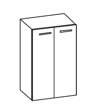 Artiqua 400 Midischrank, Anthrazit Glanz, 400-M2T-1-60-7065-51 400-M2T-1-60-7065-51