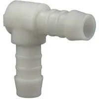tecuro Schlauchtülle Schlauchverbinder 90° Winkel, für Industrie und Garten - Nylon weiß