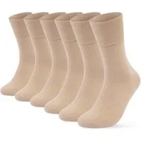 sockenkauf24 Gesundheitssocken 6 Paar Herren & Damen Socken ohne Gummibund und ohne Naht Diabetiker geeignet WP