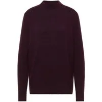 CECIL Strandpullover NOS_Cosy turtle shoulder detai eggplant red melange