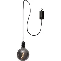 STAR TRADING LED-Hängeleuchte Hängeleuchte Bowl, Timerfunktion, LED fest integriert, Warmweiß, Glaskugel, warmweißes Filament-Licht, Batteriebetrieb, Timer