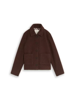 Tom Tailor - Bouclé-Jacke braun - Gr. - S