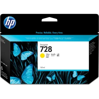 Original F9J65A HP 728 DNJ Tinte yellow HC 130ml