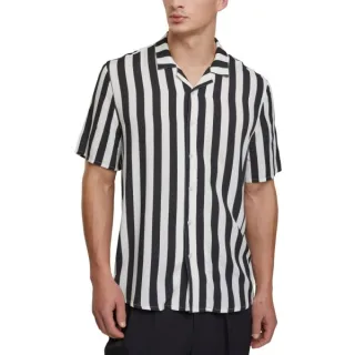 Urban Classics - Viscose Resort Shirt Hemd schwarz offwhite