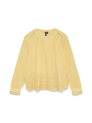VERO MODA - VMMILANA LS TOP WVN Golden Haze - Gr. - M