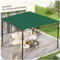 Outsunny Pavillon-Ersatzdach Pavillonabdeckung, Grün, 180 g/m², 298 x 298 cm (Ersatzdach, Pavillondach), 298x298 für Metall-Gartenpavillon
