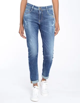GANG - 94AMELIE - relaxed fit used mid blue - Gr. - 30