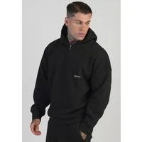 Siksilk Hoodie SikSilk Herren Grafik-Hoodie mit halbem Reißverschluss
