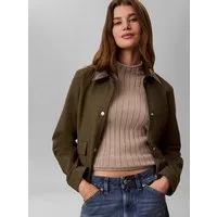 Calvin Klein Jeans Rollkragenpullover WOVEN LABEL T-NECK SWEATER Regular fit mit Stehkragen
