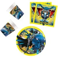 DC Comics Kindergeschirr-Set Batman Kinder Geburtstag Deko Set 36tlg. Partyset (36-tlg), 8 Personen