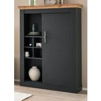 Furn.Design Highboard Ribera (Kommode in matt grau mit Wotan Eiche, 107 x 146 cm), mit Soft-Close