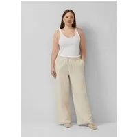 QS Chinos Hose Musslin Hose mit Gummizug und weitem Bein