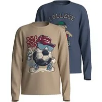 Name It Langarmshirt NKMVUX 2P LS TOP (Packung, 2-tlg) Baumwollmischung, regular fit