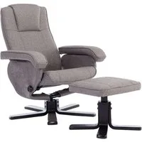 SVITA Relaxsessel CHARLES (Set, 2-St., Relaxsessel mit Hocker), 360° drehbar,mit Fußablage,Wippmechanismus,bequem gepolstert