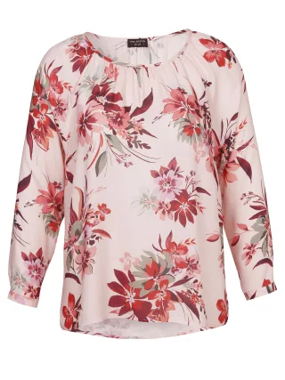 VIA APPIA DUE - Bluse Rundhals 1/1 Arm Druck rosa multicolor - Gr. - 48