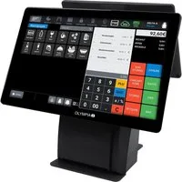 OLYMPIA OFFICE Kassensystem T215DK Kasse für Gastronomie & Handel, Touchdisplay, 15 Zoll Monitor, Registrierkasse TSE, Bondrucker