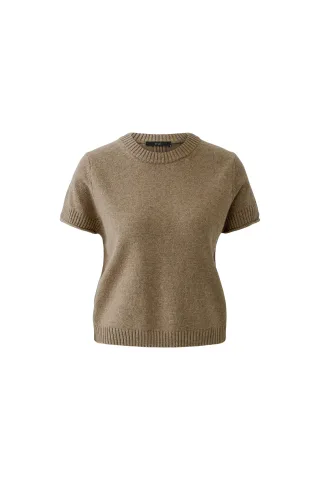 Oui - Pullover taupe melange - Gr. - 38