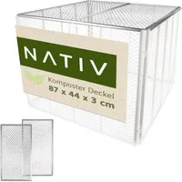 Lemodo Komposter Deckel silber 2er Set, Stahl verzinkt, BxTxH: 87x44x3 cm, (2 St), 2er Set verwendbar als Boden oder Deckel